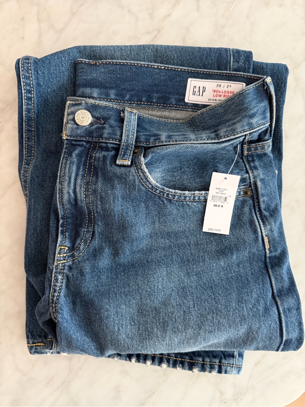 Gap The Hailey Low Rise Loose Jeans in Light Wash Size 26 NWT - Picture 2 of 4